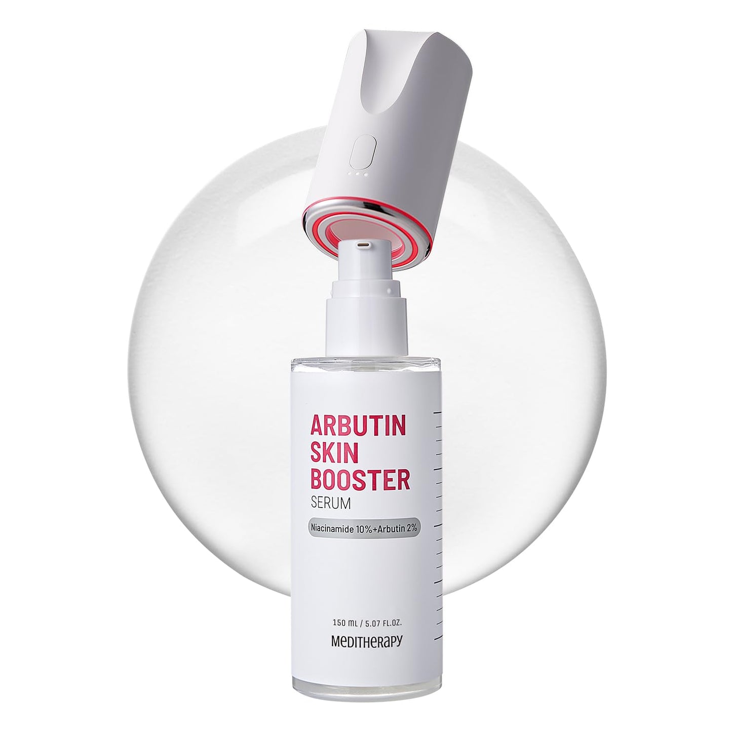 Arbutin Skin Booster Serum – 10% Niacinamide, 2% Arbutin, Boosts Absorption 7x with Built-In Device