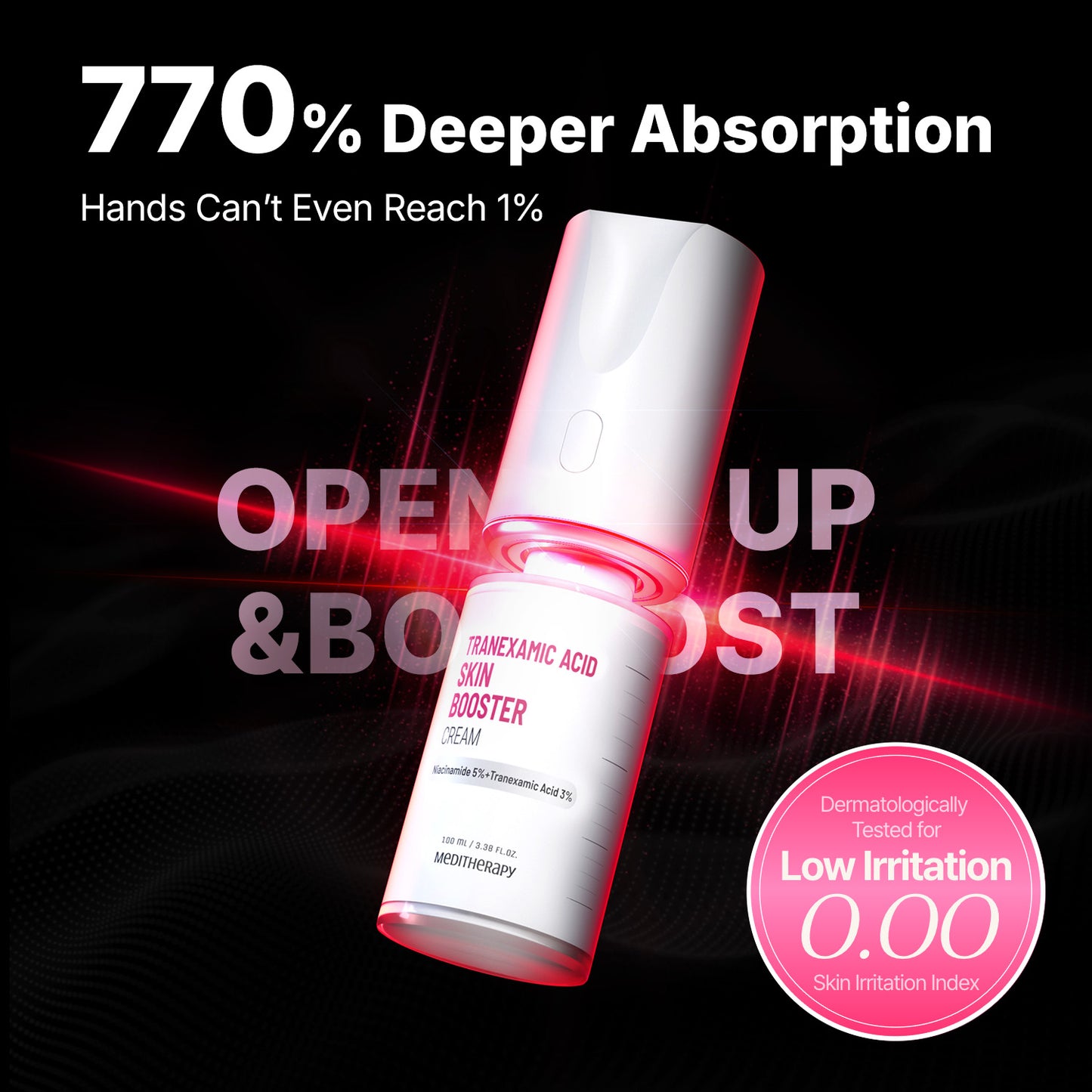 Tranexamic Acid Skin Booster – 4-Week Microcurrent Device & Cream Set